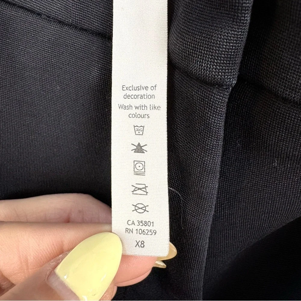 Lululemon Black High Rise Slim Fit Pants Stretch Ankle Size 8